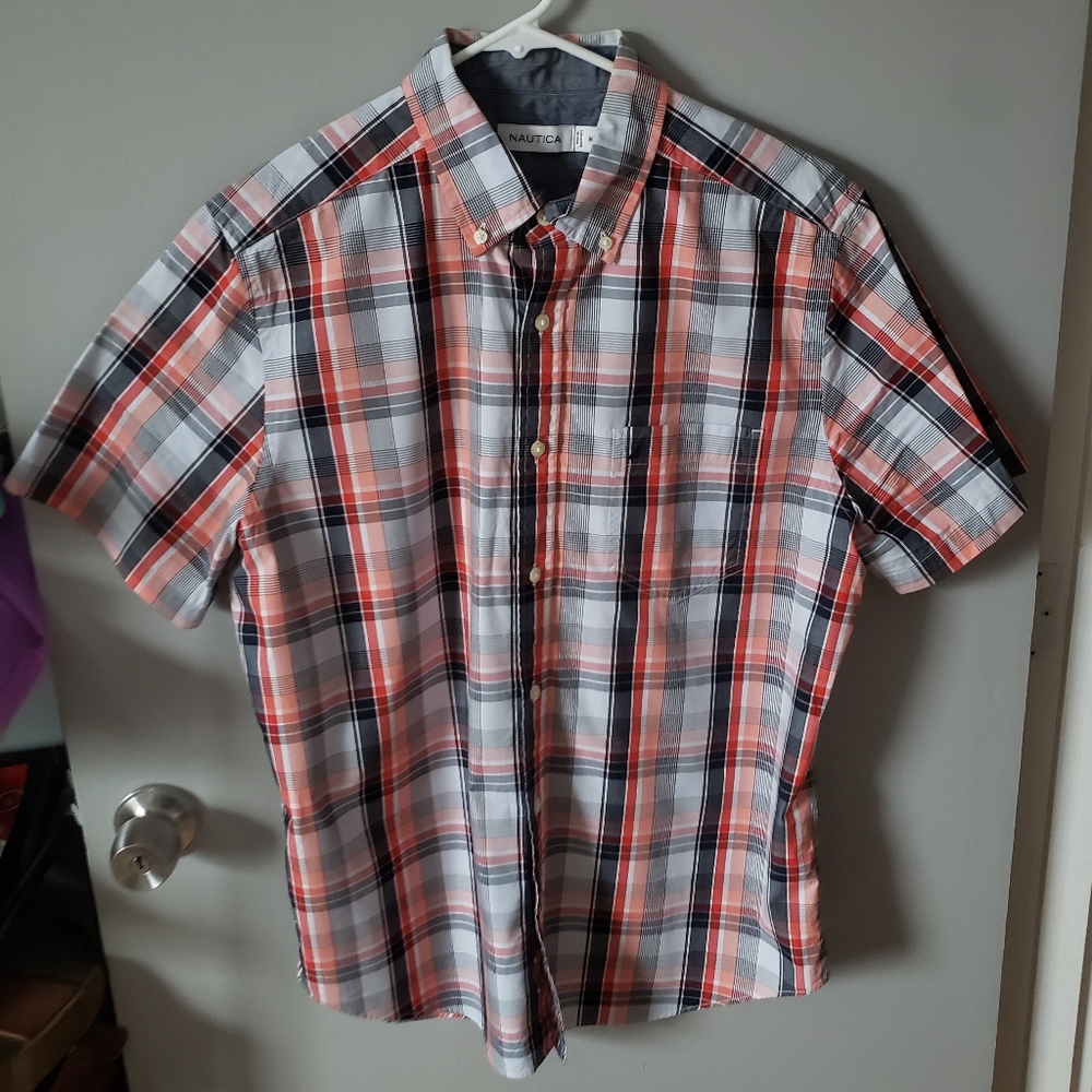 Nautica Men's Button-down Shirt - Medium - Multi-colored